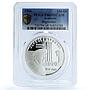 Armenia 100 dram Marshal Bagramian KM-77 Military PR 68 PCGS silver coin 1996