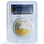 Kyrgyzstan 10 som Sulaiman KM-32 Silk Road Mountain PR 70 PCGS silver coin 2009