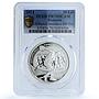 Romania 10 lei Olympic Commitee KM-388 Discus Throw PR 70 PCGS silver coin 2014