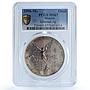 Mexico 1 onza Libertad Angel of Independence KM-613 MS 67 PCGS silver coin 1996