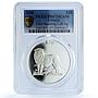 Liberia 20 dollars Lion Standing Left Fauna Cat PR 67 PCGS silver coin 2000