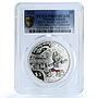 Solomon Islands 5 dollars Zabivaka Football World Cup PR69 PCGS silver coin 2018