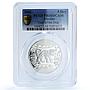 Ukraine 5 hryvnias Year Dog KM-388 Oriental Lunar PR 68 PCGS silver coin 2006
