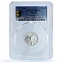 Mexico 1/10 onza Libertad Angel Independence KM-610 MS 69 PCGS silver coin 1997