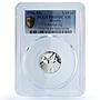 Mexico 1/10 onza Libertad Angel Independence KM-610 PR 69 PCGS silver coin 1996