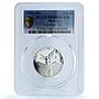 Mexico 1/4 onza Libertad Angel of Independence KM-611 PR68 PCGS silver coin 1996