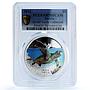 Tuvalu 1 dollar Green Turtle KM-258 Endangered Fauna PR 70 PCGS silver coin 2014
