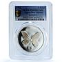 Papua New Guinea 5 kina Alexandra Butterfly KM-34 PR 69 PCGS silver coin 1992