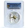 Cook Islands 5 dollars Wasp Spider KM-2399 Magnificent Life PR 70 PCGS coin 2016
