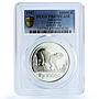 Indonesia 10000 rupiah Babi Rusa KM-45 Wildlife Pig PR 67 PCGS silver coin 1987
