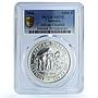 Somalia 1000 shillings Elephant KM-195 Wildlife MS 70 PCGS silver coin 2006