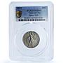 Vatican 50 centesimi KM-4 Berman-3358 Archangel Michael MS 66 PCGS Ni coin 1929