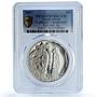 South Africa 20 cents Kgalagadi Park KM-365 Lion PR 70 PCGS silver coin 2007