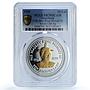 Swaziland 50 emalangeni Mswati III Gilt Anniversary PR 70 PCGS silver coin 1998