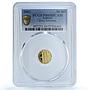Somalia 50 shillings King Salomon History PR 69 PCGS gold coin 2003