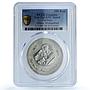 Pakistan 100 rupees Allama Mohammad KM-48 Literature UNC PCGS silver coin 1977