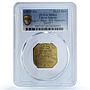 Faeroe Islands S P Petersen 25 Ore Token Sieg-21 MS 64 PCGS brass 1929 - 1933