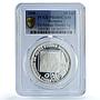 Romania 10 lei Postage Stamps KM-230 Bull Head PR 68 PCGS silver coin 2008