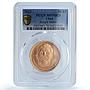 Chad 50 francs Joseph Stalin History USSR Communism MS 70 PCGS copper coin 2023
