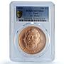 Chad 100 francs Joseph Stalin History USSR Communism MS 70 PCGS copper coin 2023