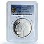 Uganda 20000 shillings Central Bank Gorilla Monkey PR 69 PCGS silver coin 2006