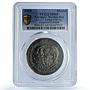 Germany Weimar Zeppelin Eckener Flight Kaiser-510 SP 64 PCGS silver medal 1929