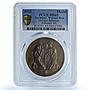 Germany Weimar February Inflation SACHSEN MS 65 PCGS bronze medal 1923