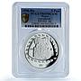 Mexico 5 pesos Quetzalcoatl KM-665 Precolombina PR 69 PCGS silver coin 1998