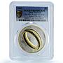 New Zealand 1 dollar One Ring Gilt KM-141a Lord of Rings PR 69 PCGS Ag coin 2003