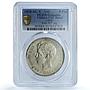 Spain 5 pesetas Alfonso XIII KM-707 Cal-27 Clean UNC PCGS silver coin 1898 SG V