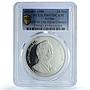 Jordan 10 dinars Hijrah Century KM-44 Islam Mosque PR 67 PCGS silver coin 1980