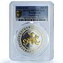 Kazakhstan 500 tenge Diadem Gilt KM-101 Nomads Art PR 70 PCGS silver coin 2008