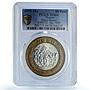 Mexico 50 pesos Nino Nine Heroes KM-571 History MS 64 PCGS bimetal coin 1995