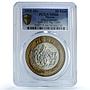 Mexico 50 pesos Nino Nine Heroes KM-571 History MS 66 PCGS bimetal coin 1995