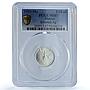 Mexico 1/10 onza Libertad Angel Independence KM-543 MS 67 PCGS silver coin 1993