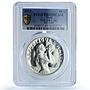 Haiti 50 gourdes Woman with Shell Mark Left KM-104.1 PR 69 PCGS silver coin 1973