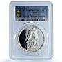 Egypt 5 pounds King Akhenaten KM-799 Treasures Statue PR67 PCGS silver coin 1994
