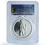 Egypt 5 pounds God Khnum KM-809 Treasures Statue PR 67 PCGS silver coin 1994