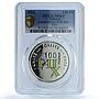 Djibouti 100 francs Independence KM-40 Paix MS 65 PCGS CuNi coin 2002