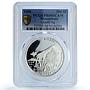 Mozambique 500 meticais Giraffe KM-113 Wildlife Fauna PR68 PCGS silver coin 1990