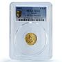 Spain 4 escudos Isabella II Madrid KM-631.1 Cal-108 MS 63 PCGS gold coin 1865