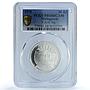 Madagascar 20 ariary FAO Food Day KM-14a Tractor PR 68 PCGS silver coin 1978