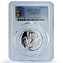 Transnistria 100 roubles Gedroits KM-38 Science Plants PL 69 PCGS Ag coin 2002