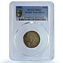 West Africa British 1 shilling George VI KM-23 MS 62 PCGS NiBrass coin 1942