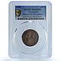 Catalonia Spain 5 centimos Catalanist Union Cal-132 MS 62 PCGS copper coin 1900