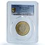 Mexico 10 pesos Republic KM-616 Aztec Sun MS 65 PCGS bimetal coin 1998
