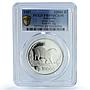 Indonesia 10000 rupiah Babi Rusa KM-45 Wildlife Pig PR 69 PCGS silver coin 1987