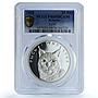 Belarus 20 roubles Lynx KM-186 Protection Fauna Cat PR69 PCGS silver coin 2008
