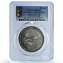 Germany Weimar Bremen Flight PREUSS Kaiser-939 Plane MS62 PCGS silver medal 1928