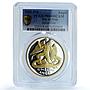 Isle of Man 1 oz Angel Archangel Michael Gilt KM-522 PR 66 PCGS silver coin 1995